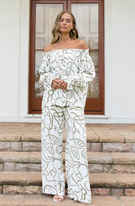 Prairie Sketch Wide Leg Pants