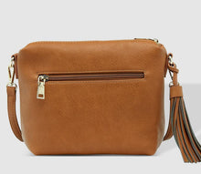 Kasey Crossbody Bag - Stripe Strap - Tan