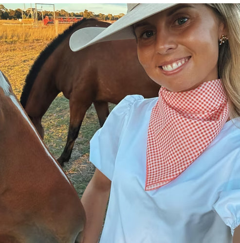 Red Gingham Scarf