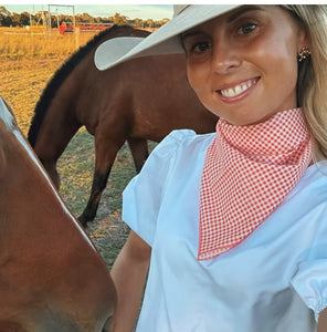 Red Gingham Scarf