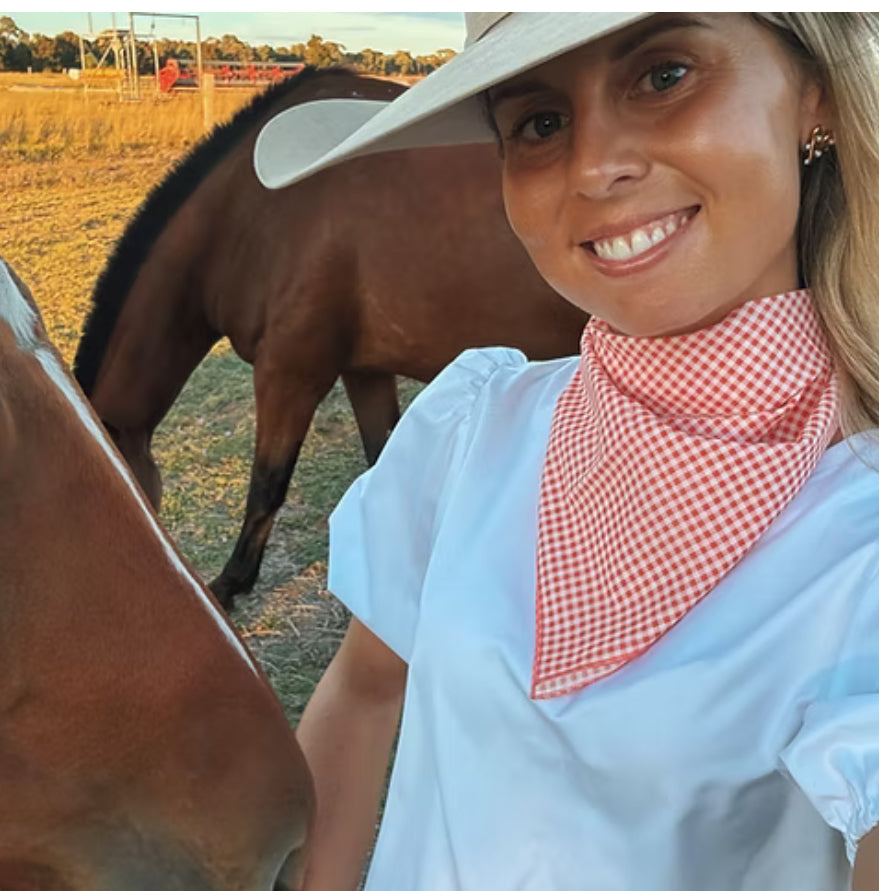 Red Gingham Scarf