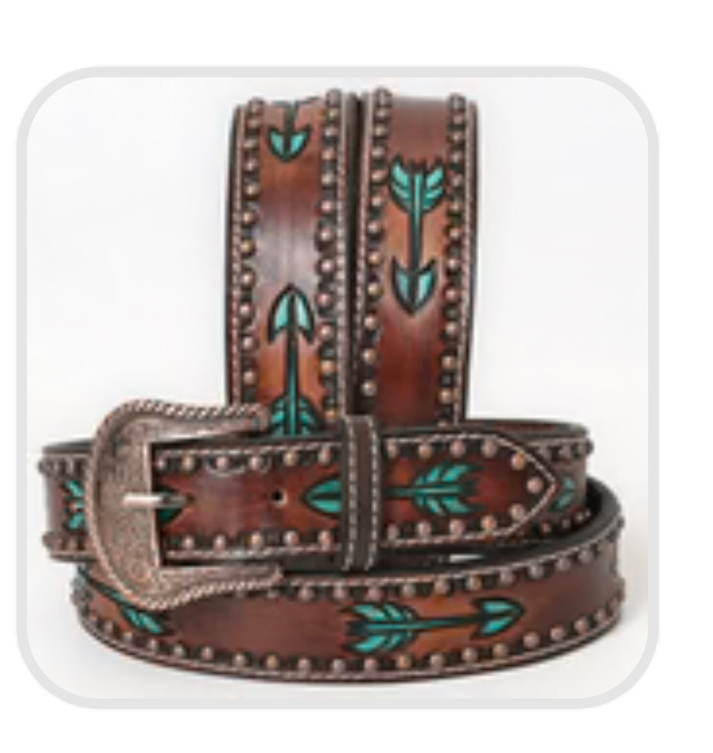 Western Leather Belt Antique Brown - Ber149-bt-s