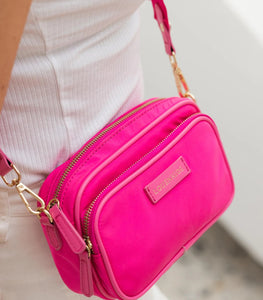 Cali Hot Pink Nylon Crossbody Bag