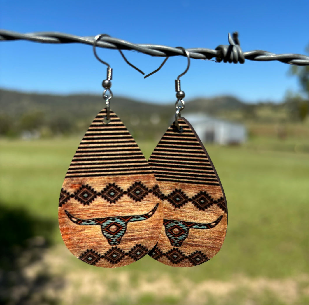 Long discount earrings western