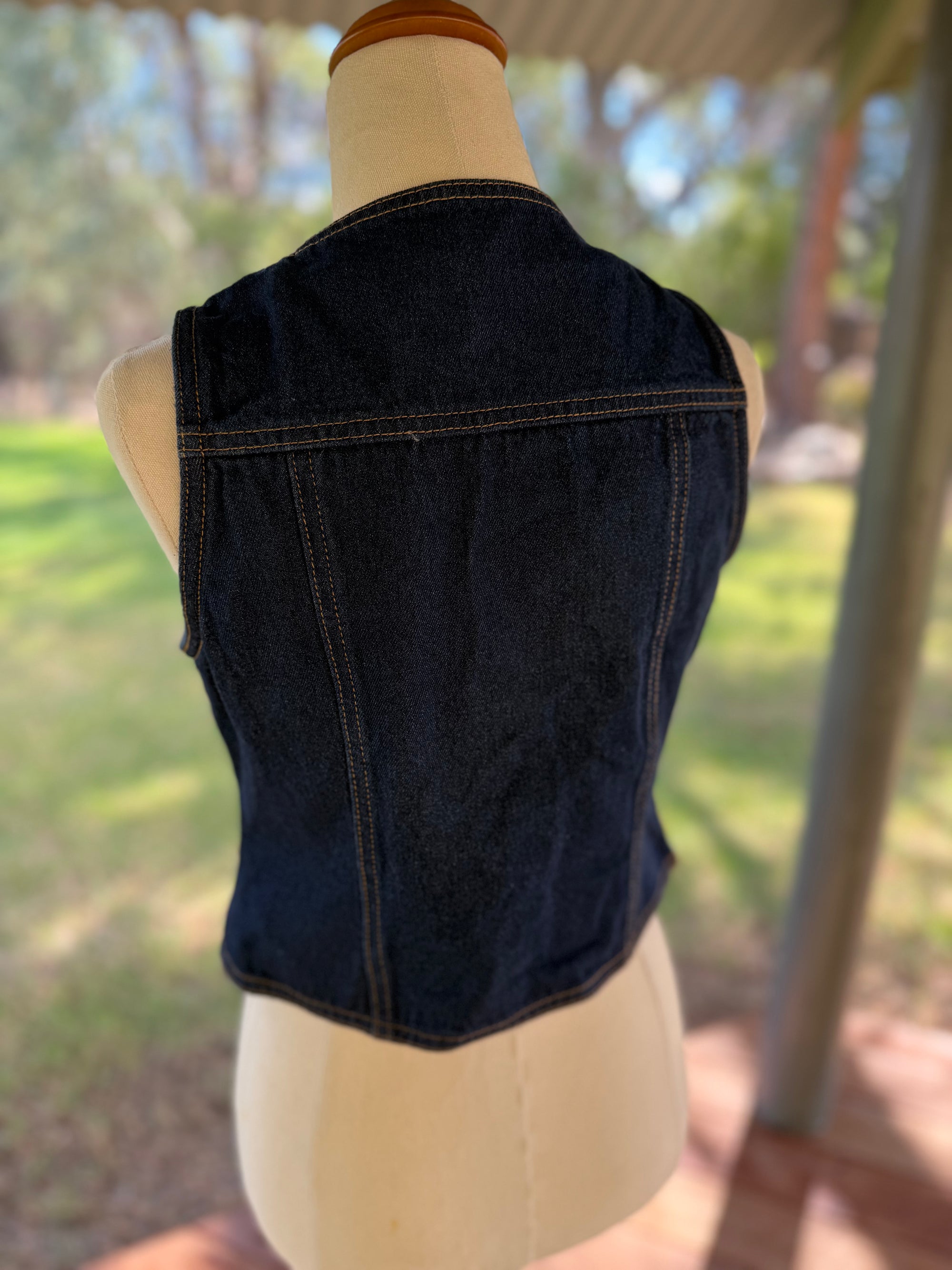 The Saddle Stitch Denim Vest