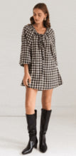 Country Check Mini Dress- Black