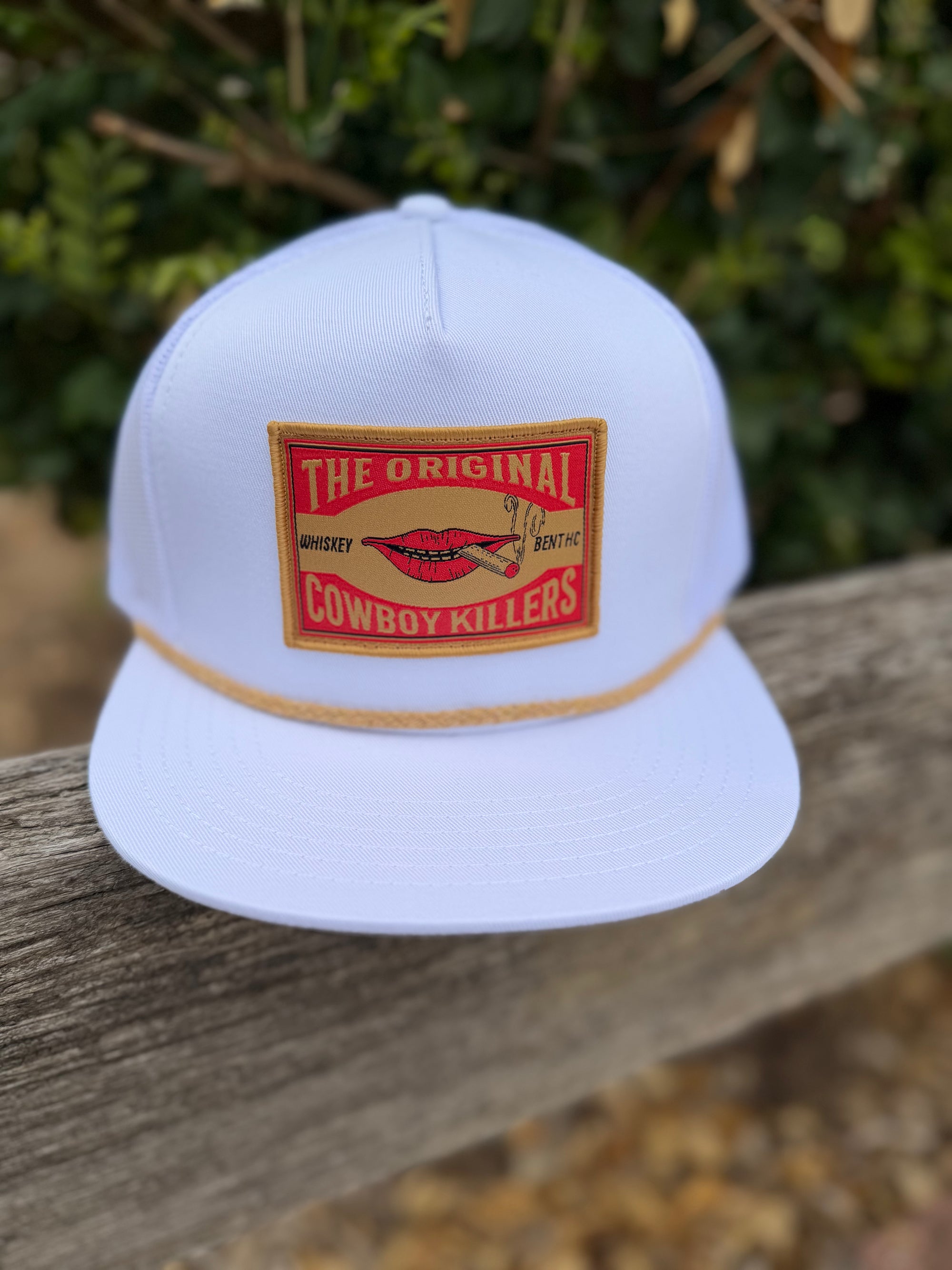 Whiskey Bent Cap matchbox white cowboy killer