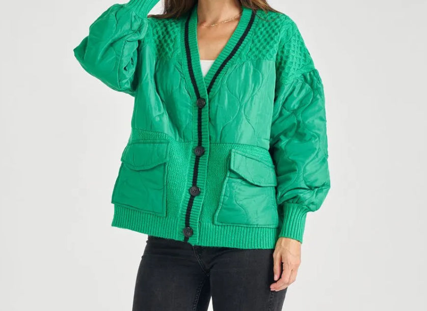 Carla Bomber-Cardi - Green