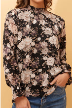 DIANA ABSTRACT PRINT BLOUSE- Rose