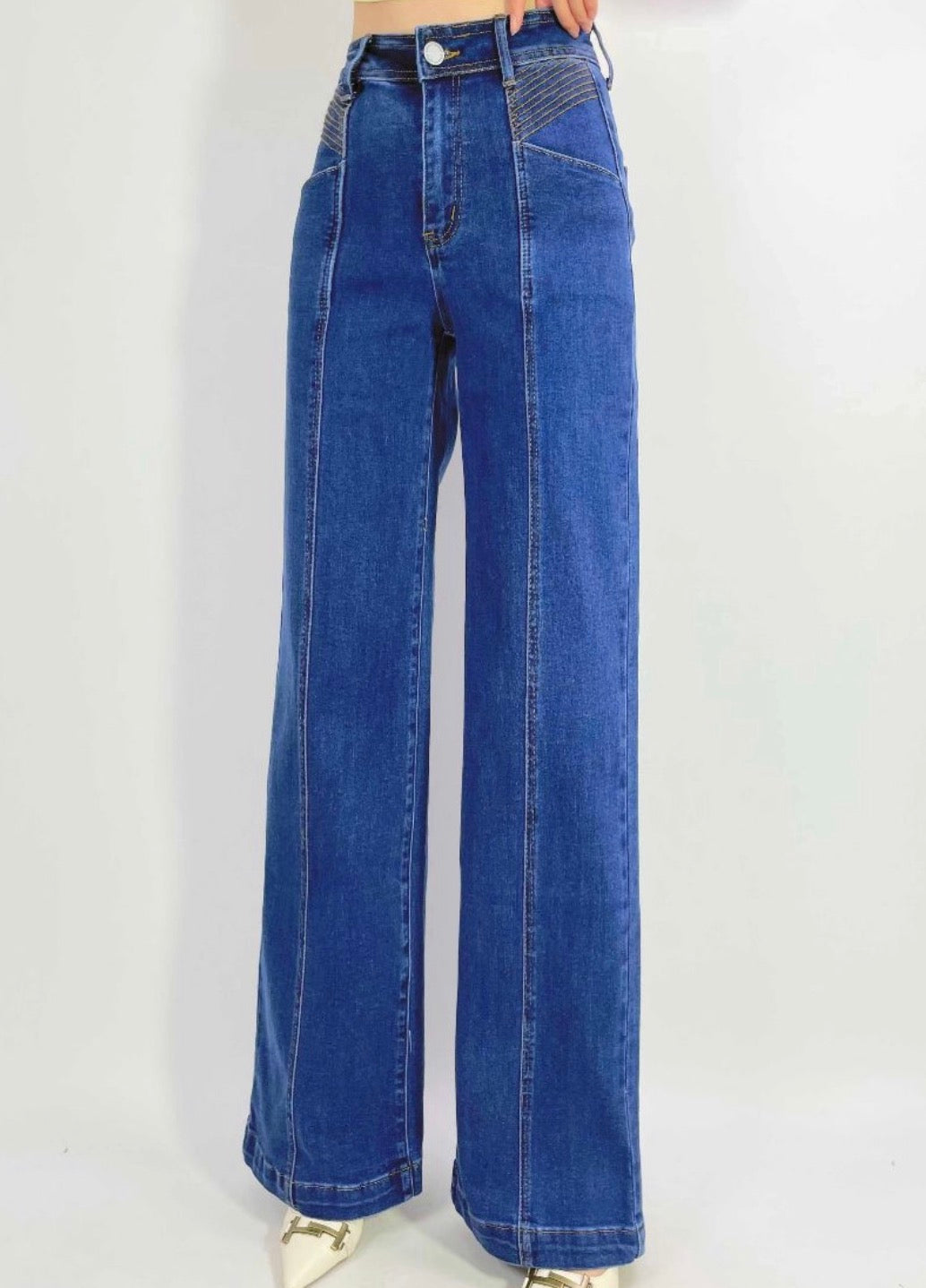 Dark Wash embroidered Denim Jeans