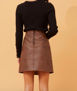 Vegan Leather Skirt