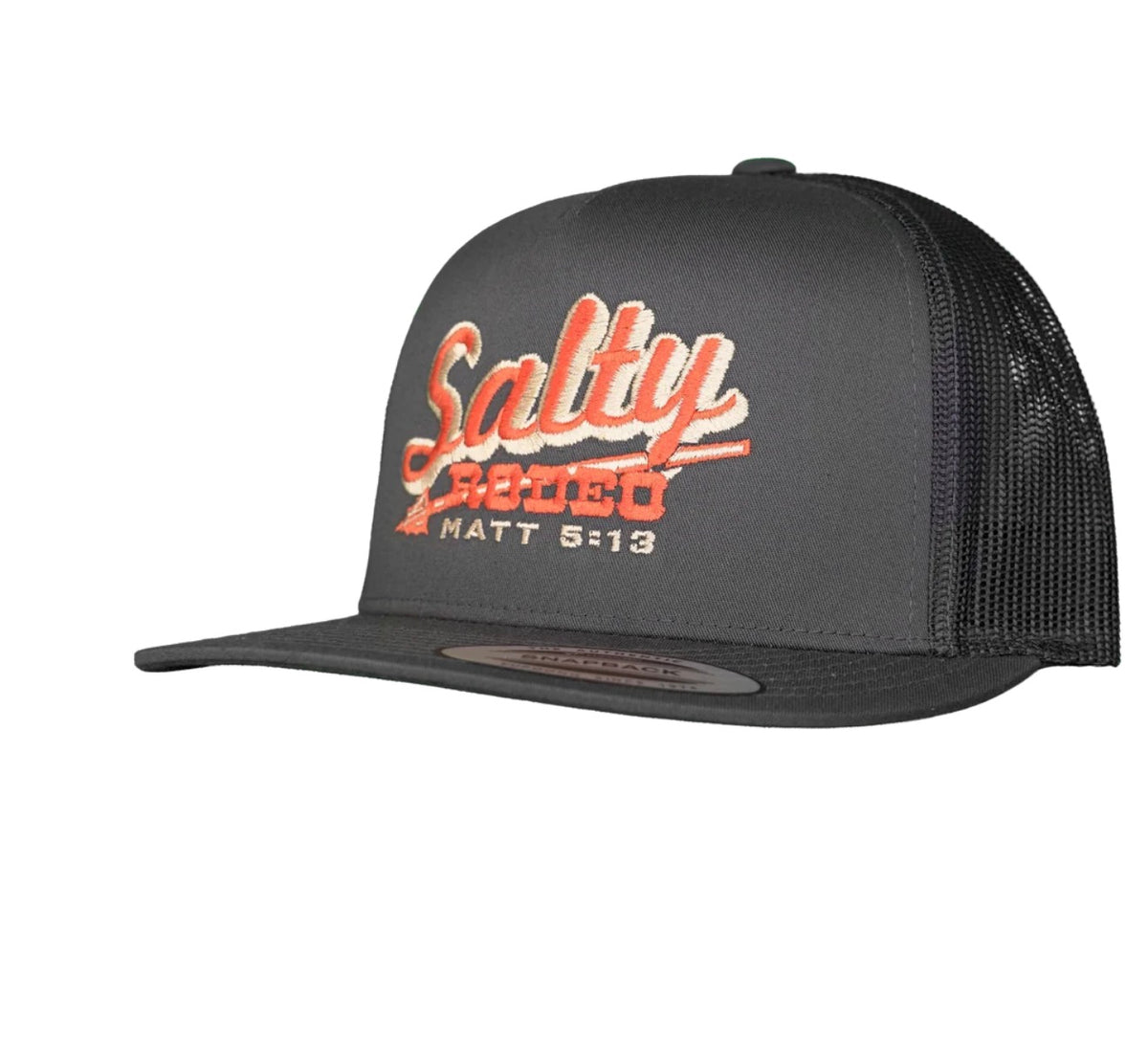 Orange grey snap cap