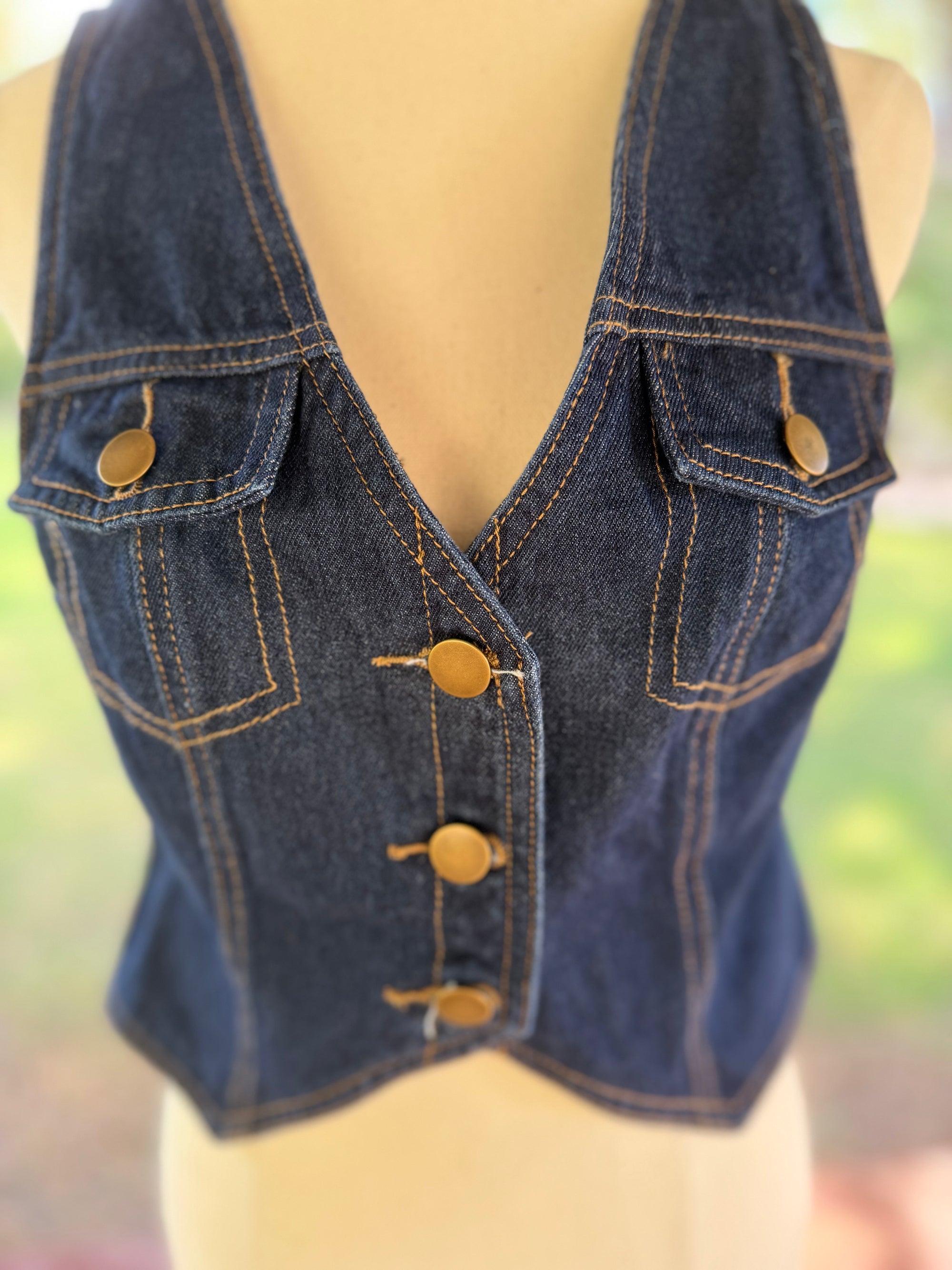 The Saddle Stitch Denim Vest