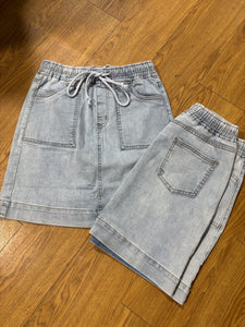 Stretchy Denim Skirt