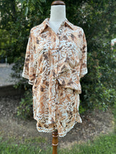 Floral Rayon Lounge Set with Ric Rac Details