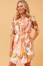 LOTUS ABSTRACT PRINT SHIRT DRESS d517110