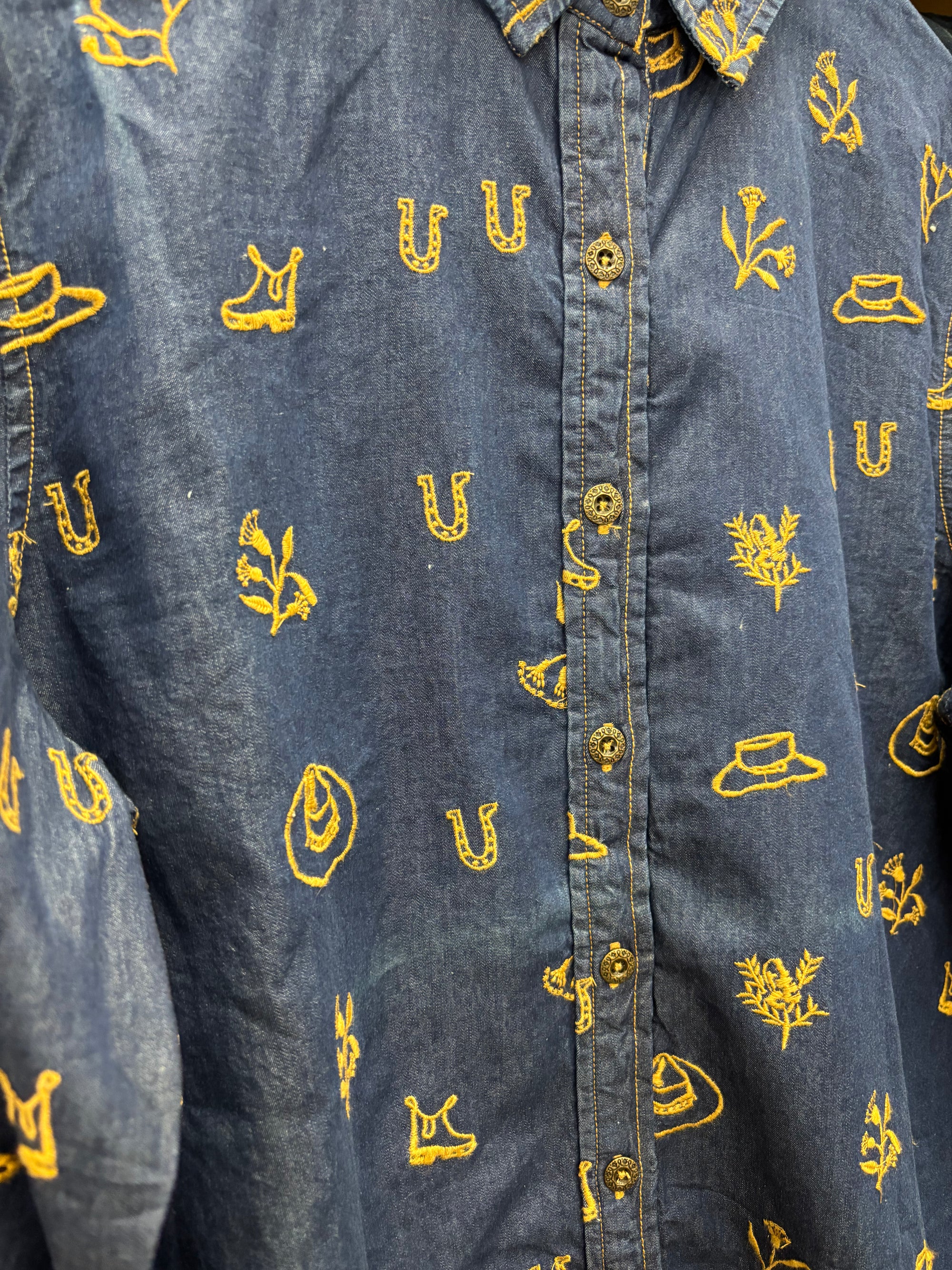 Rural Outback Navy Linen shirt