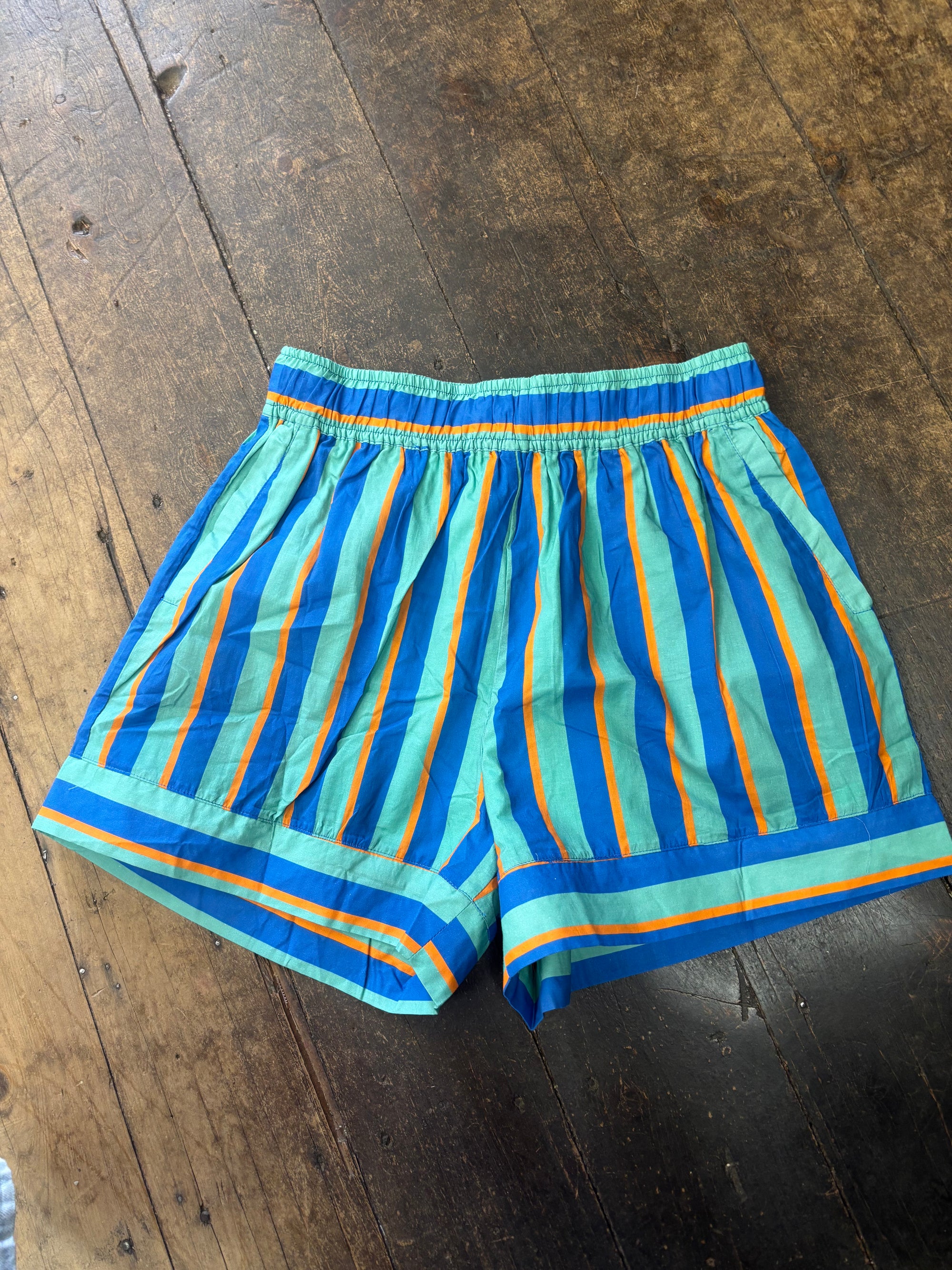 Blue renata stripe shorts