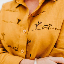 RURAL OUTBACK LINEN SHIRT - GOLDEN DUST