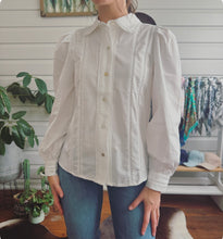 Clemence - Solid shirt, Long sleeves - White