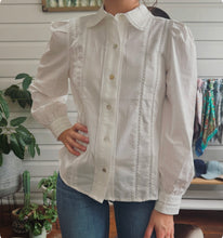 Clemence - Solid shirt, Long sleeves - White