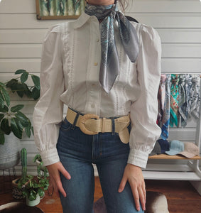 Clemence - Solid shirt, Long sleeves - White