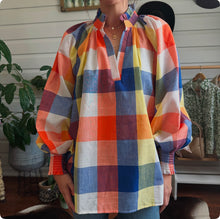 Sqaure Pattern Top - 899 - Orange