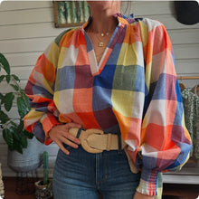 Sqaure Pattern Top - 899 - Orange