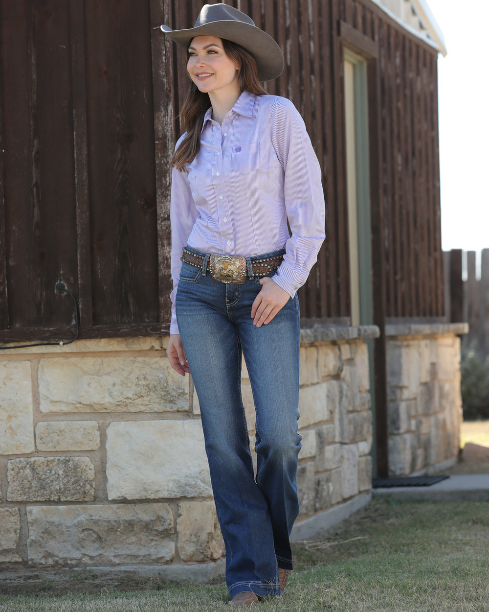 WOMEN'S LYNDEN SLIM TROUSER - MEDIUM STONE