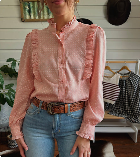 Polka Dot Shirt - Rose