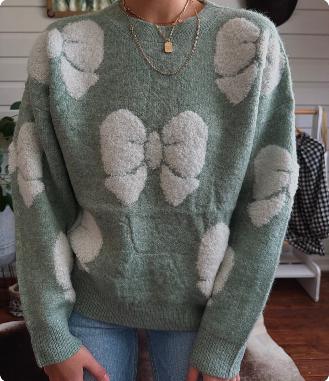 Bow Detail Knit Sweater