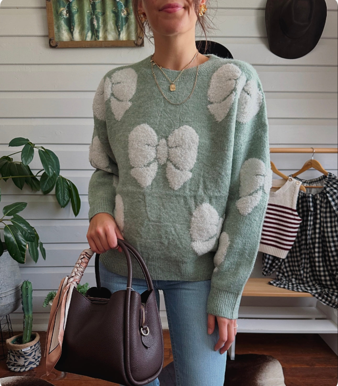 Bow Detail Knit Sweater