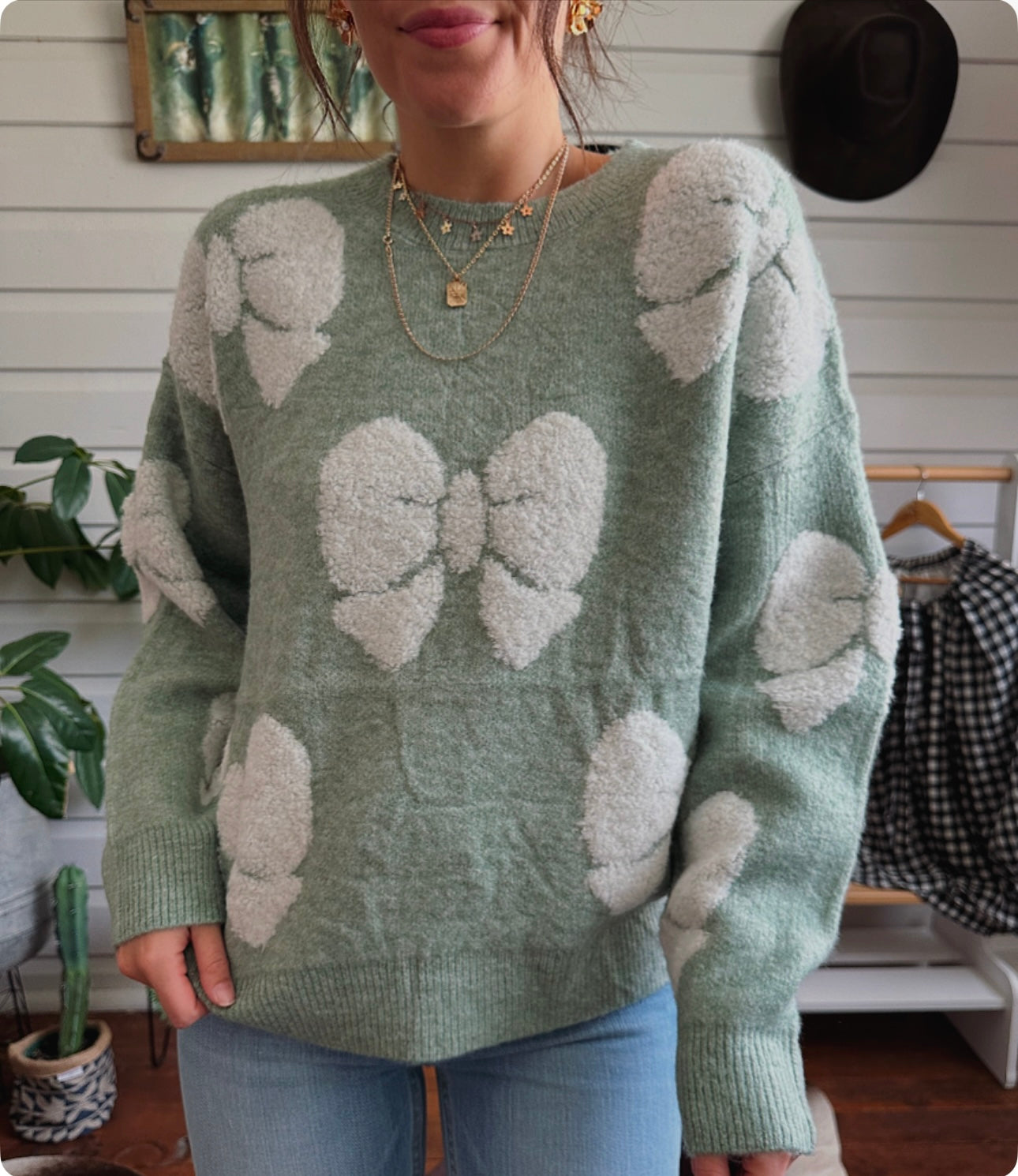 Bow Detail Knit Sweater