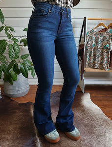 KANCAN MID RISE FLARE JEANS-KC6102D-OP