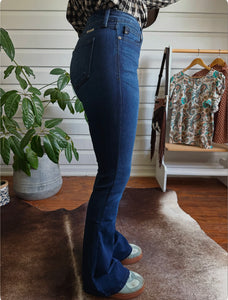 KANCAN MID RISE FLARE JEANS-KC6102D-OP
