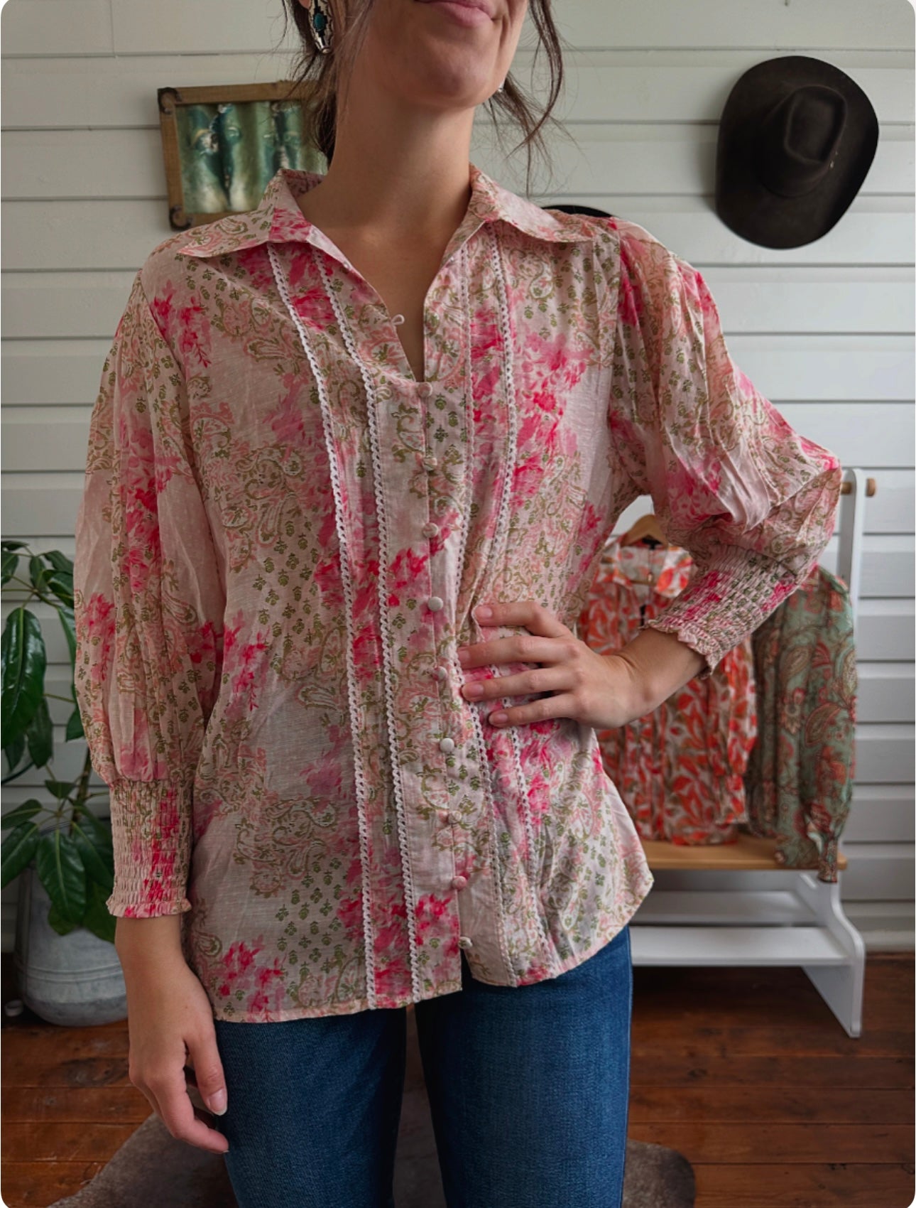 Jonty Floral Blouse - Pink