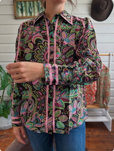 Midnight Paisley Blouse