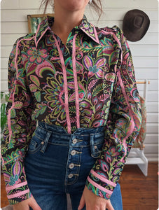 Midnight Paisley Blouse