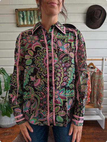 Midnight Paisley Blouse