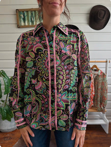 Midnight Paisley Blouse