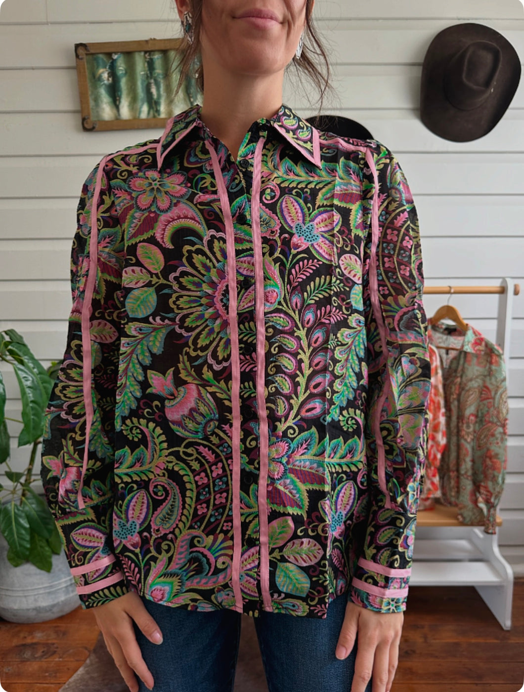 Midnight Paisley Blouse