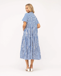 STRIPE MIDI DRESS