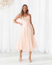 TULLE AND LACE MIDI DRESS