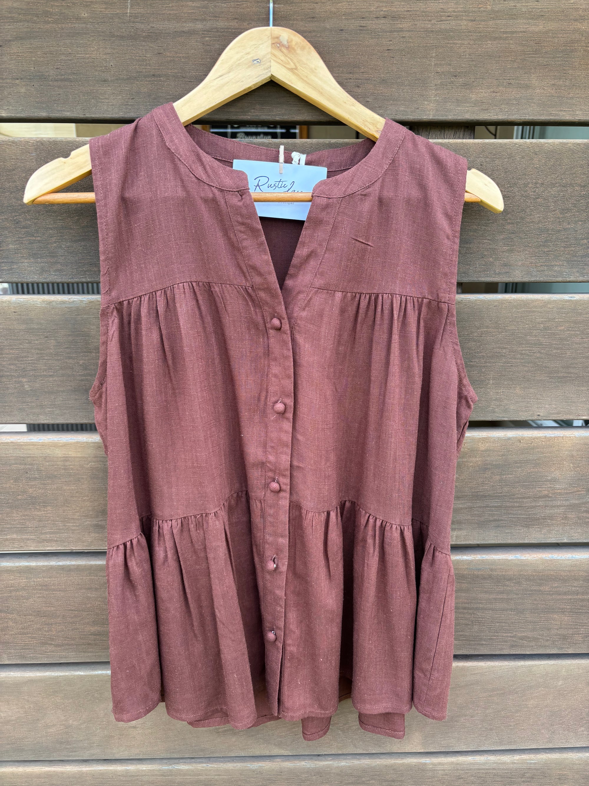 Lori top ~ Chocolate