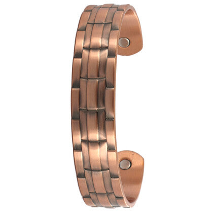 RIBBED BAND COPPER BANGLE