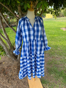 Gingham Dress SEVEN EIGHT SIX DRESS - Blue