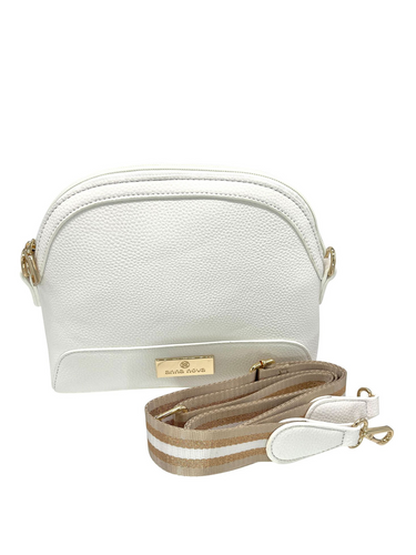 Calypso- satchel cross body bag White