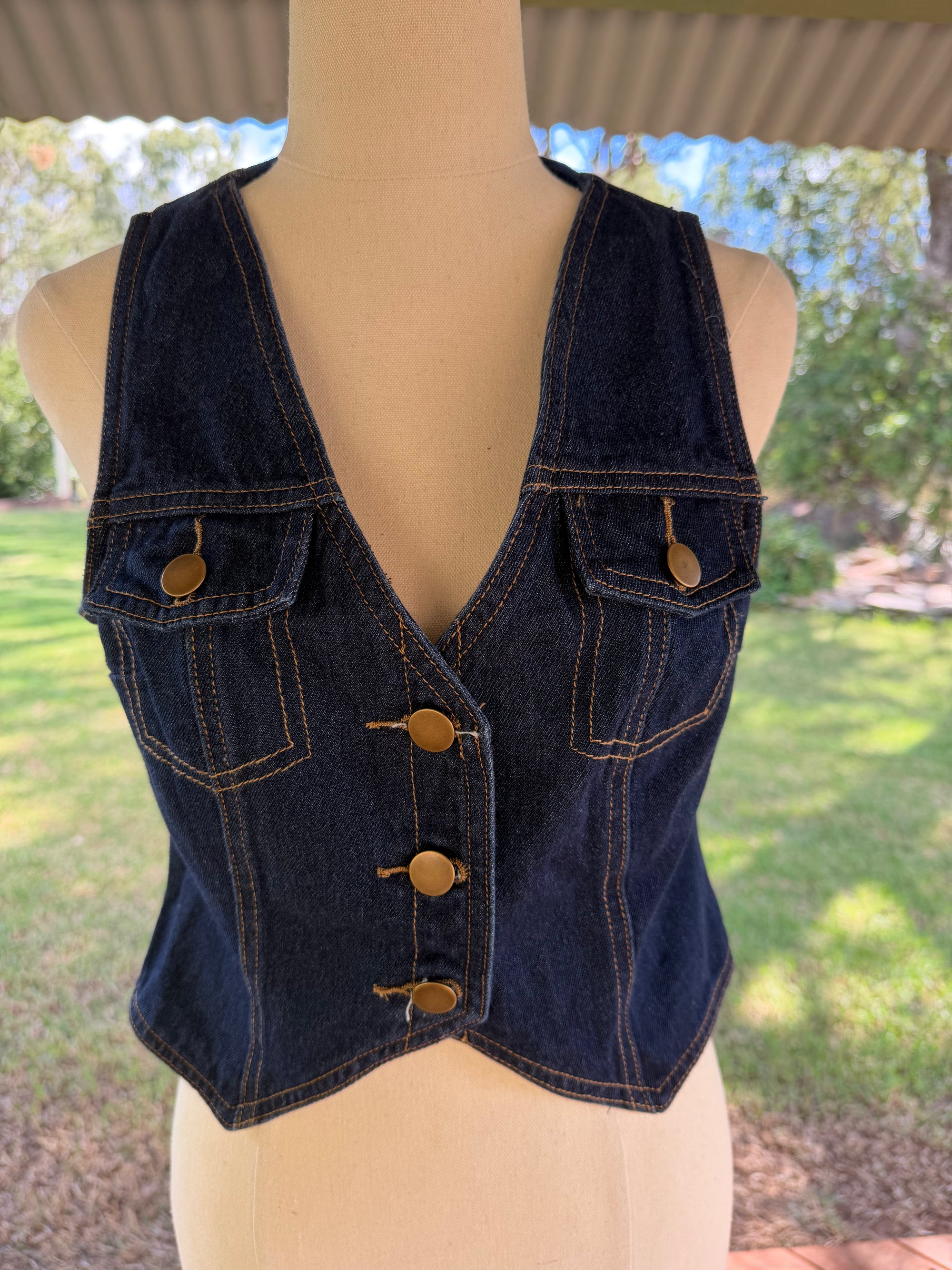 The Saddle Stitch Denim Vest