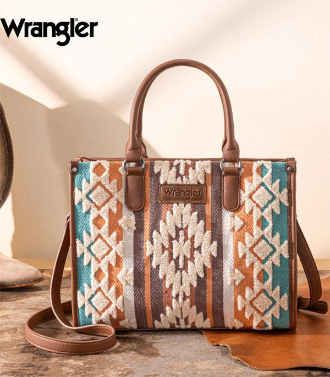 Wrangler Sherpa Aztec Canvas Tote/Crossbody