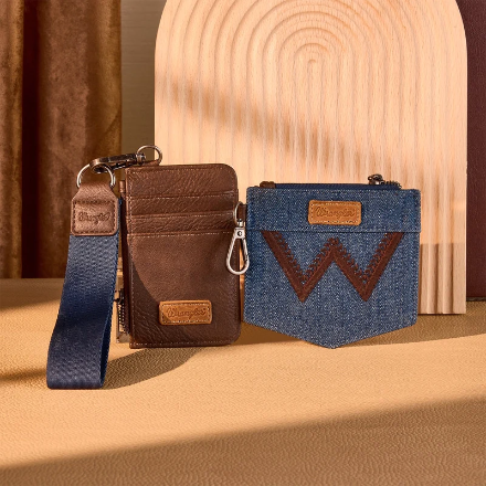 Wrangler Mini denim pocket key-ring set